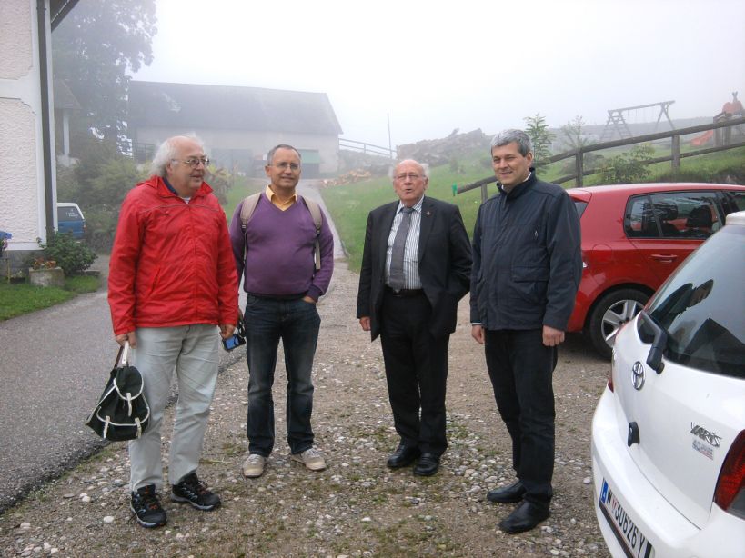 Beim Mostbauern: Thomas, Franz der Jüngere, Franz der Ältere und Werner